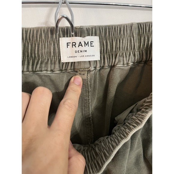FRAME Men's Denim Drawstring Pants M Green - Picture 6 of 7
